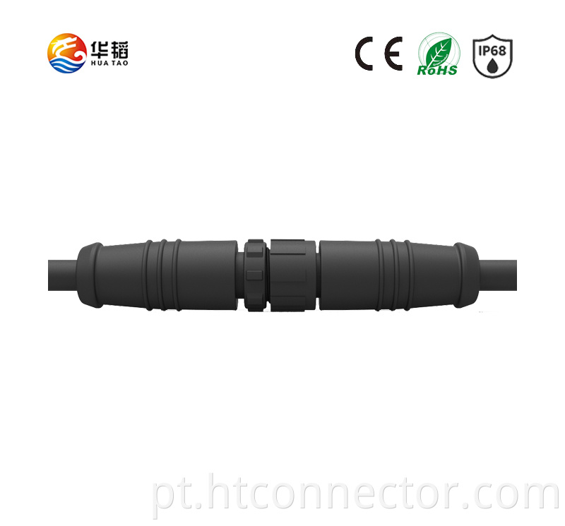 Waterproof connector with nylon rubber nut